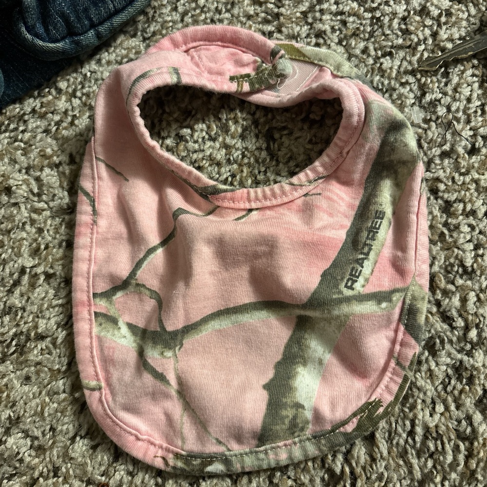 Realtree Pink and Green Camo Baby Bib